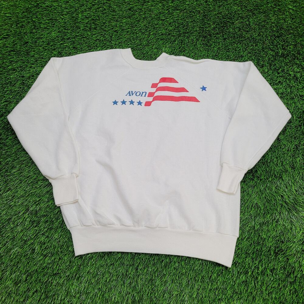 Vintage 80s Sweatshirt Womens Large 21x22 White